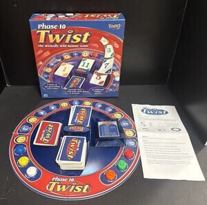 Phase 10 Twist Board Game Fundex 2580 100% Complete Card Game Strategy